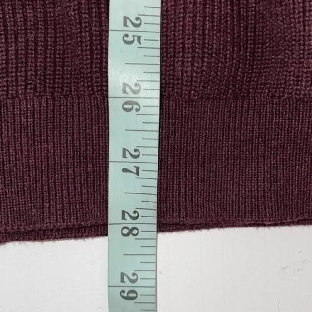 Banana Republic vintage men's full zip cardigan knit sweater maroon pockets size